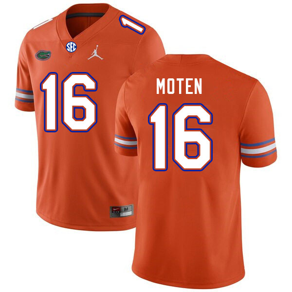 Men #16 R.J. Moten Florida Gators College Football Jerseys Stitched Sale-Orange